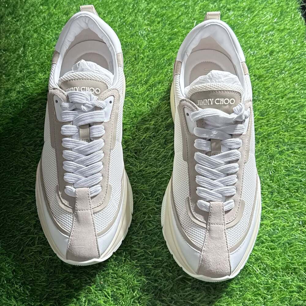 Jimmy‎ Choo Raine Leather Mesh Sneakers